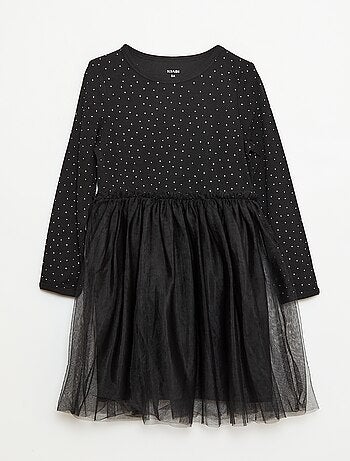 Abito con effetto 2 in 1 con base in tulle