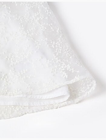 Abito con fiocco e maniche a mantella arricciate