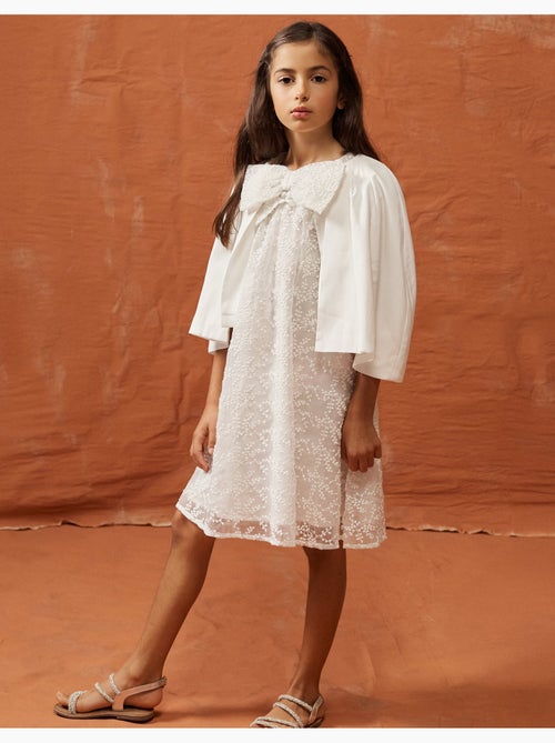 Abito con fiocco e maniche a mantella arricciate - Kiabi