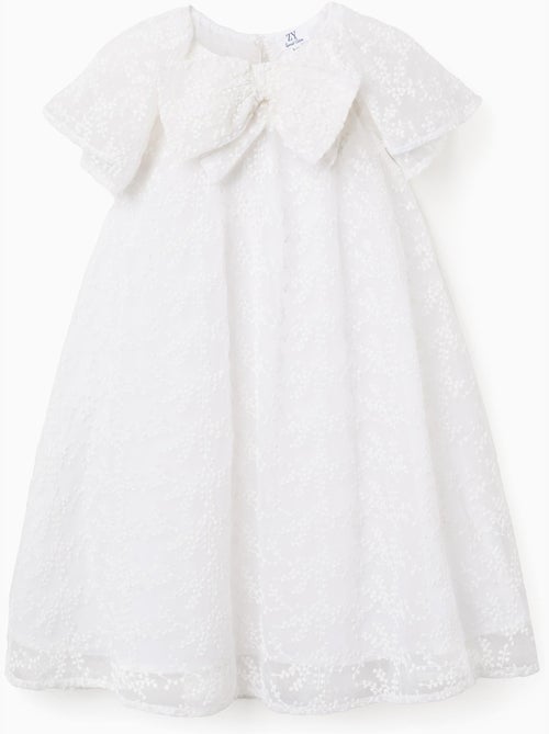 Abito con fiocco e maniche a mantella arricciate - Kiabi