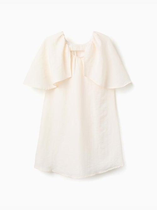 Abito con maniche a mantella e applicazione floreale - Kiabi