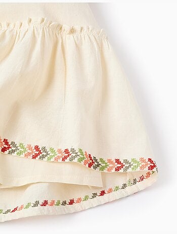 Abito con maniche a palloncino e ricamo