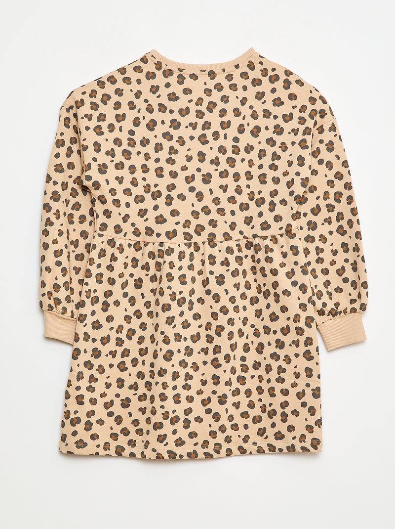 Abito con motivo in felpa non foderato Beige - Kiabi