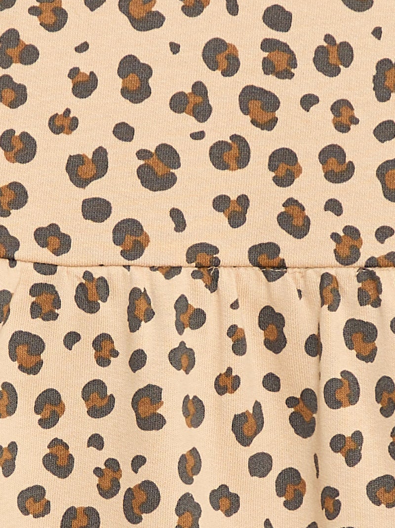 Abito con motivo in felpa non foderato Beige - Kiabi