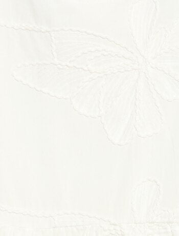 Abito con ricami fiori fantasia