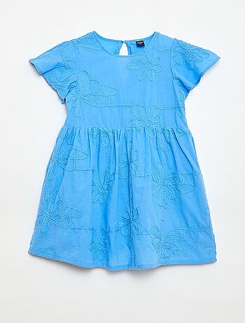 Abito con ricami fiori fantasia