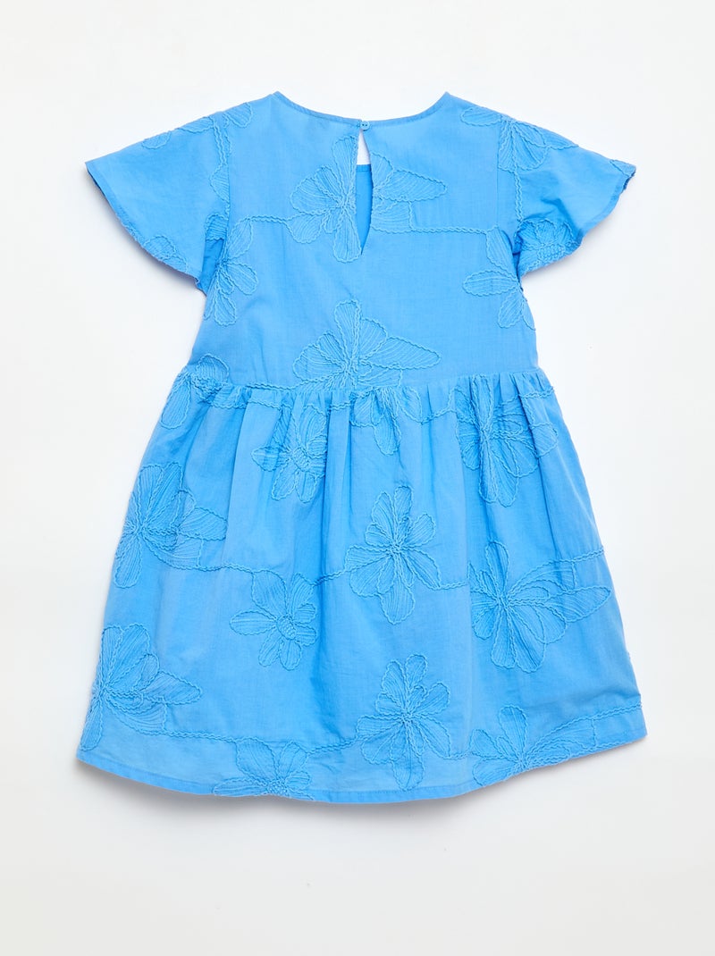 Abito con ricami fiori fantasia Blu - Kiabi