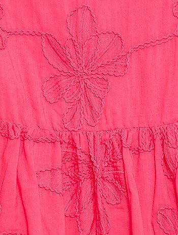 Abito con ricami fiori fantasia