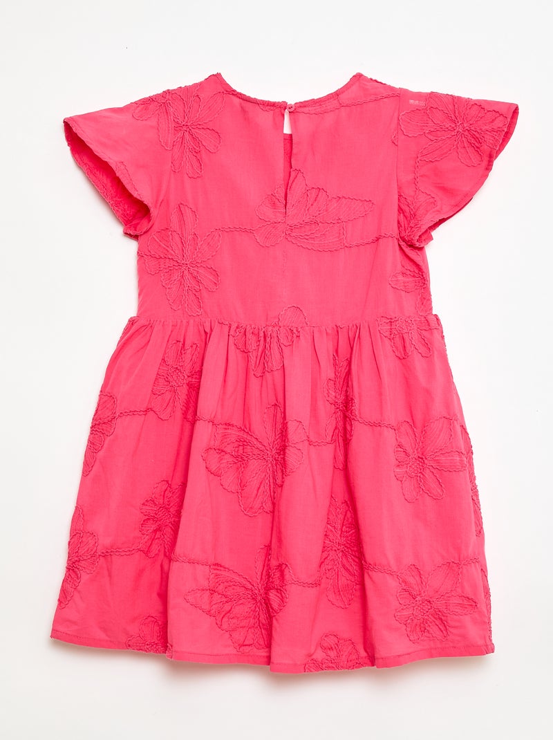 Abito con ricami fiori fantasia Rosa - Kiabi