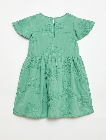 Abito con ricami fiori fantasia