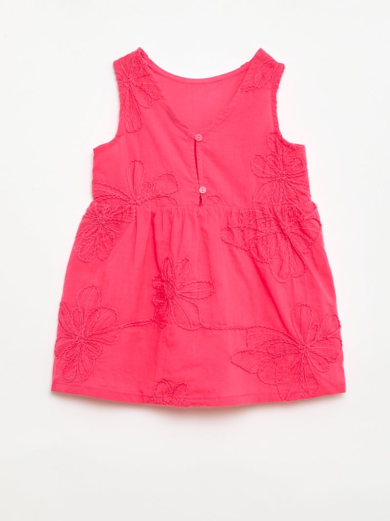 Abito con ricami floreali Rosa - Kiabi