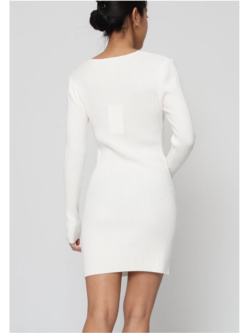 Abito con scollo a V Kebello Bianco - Kiabi