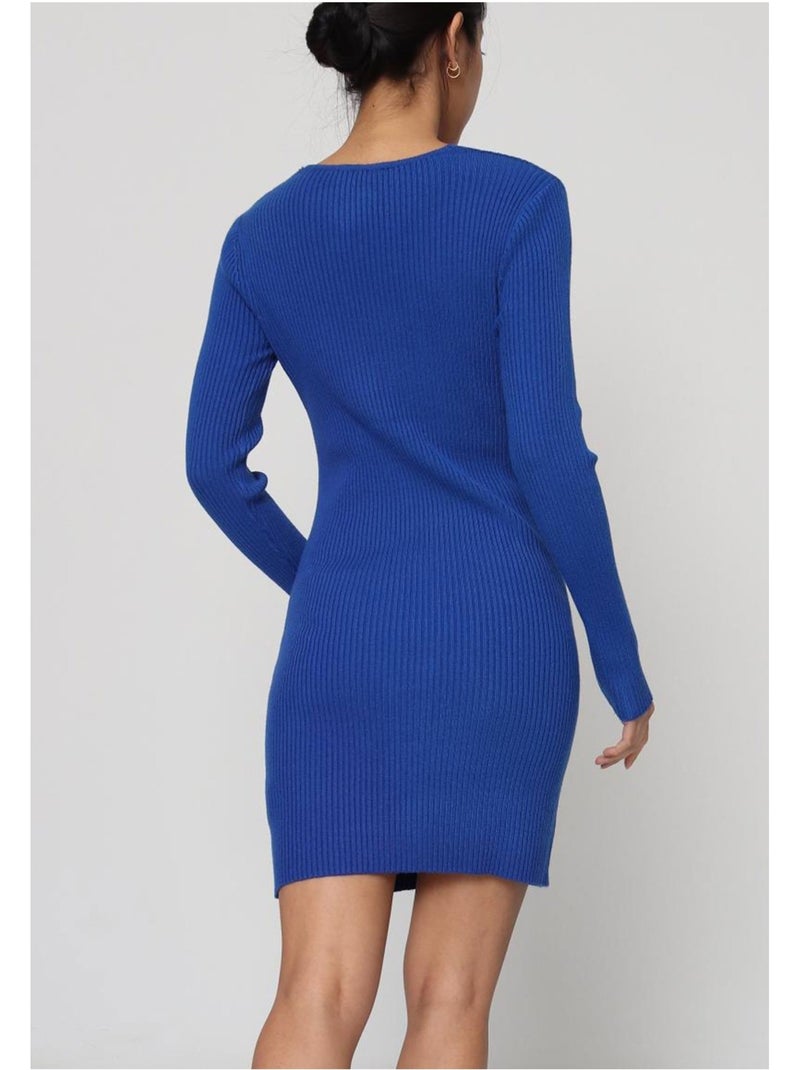Abito con scollo a V Kebello Blu - Kiabi