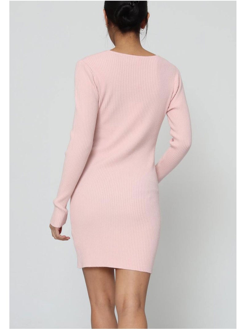Abito con scollo a V Kebello Rosa - Kiabi