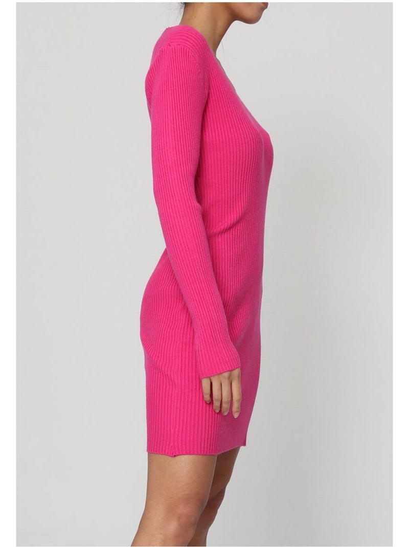 Abito con scollo a V Kebello Rosa fucsia - Kiabi