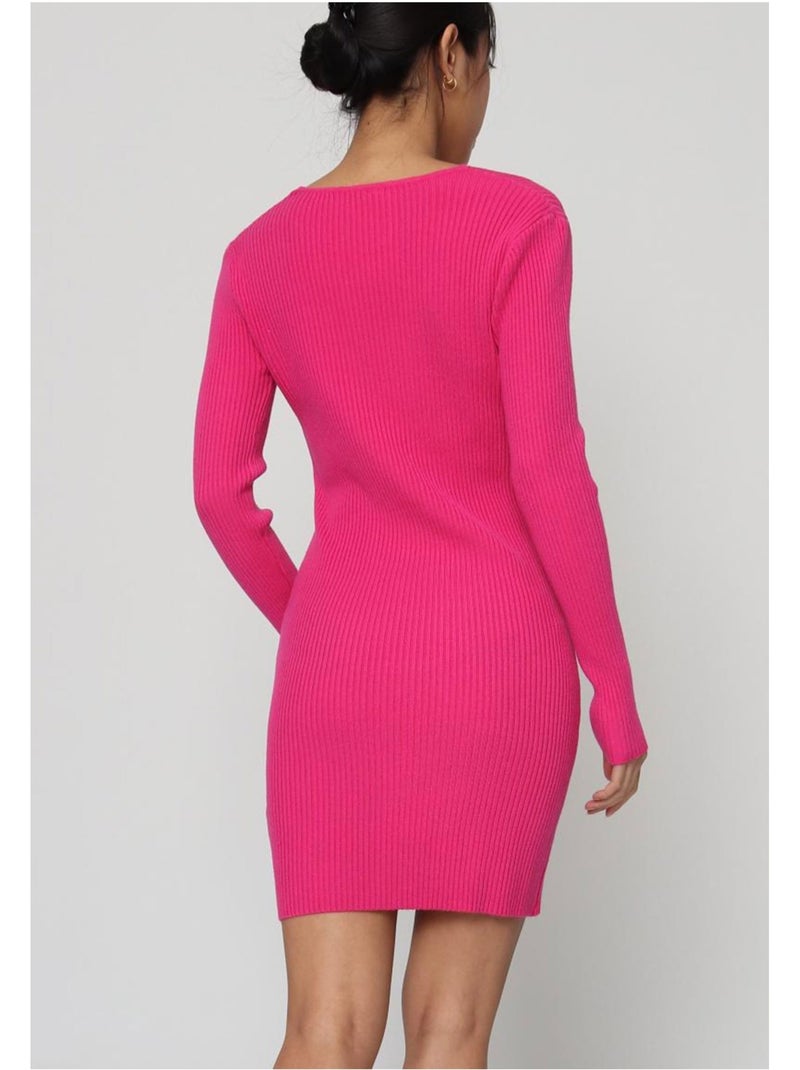 Abito con scollo a V Kebello Rosa fucsia - Kiabi