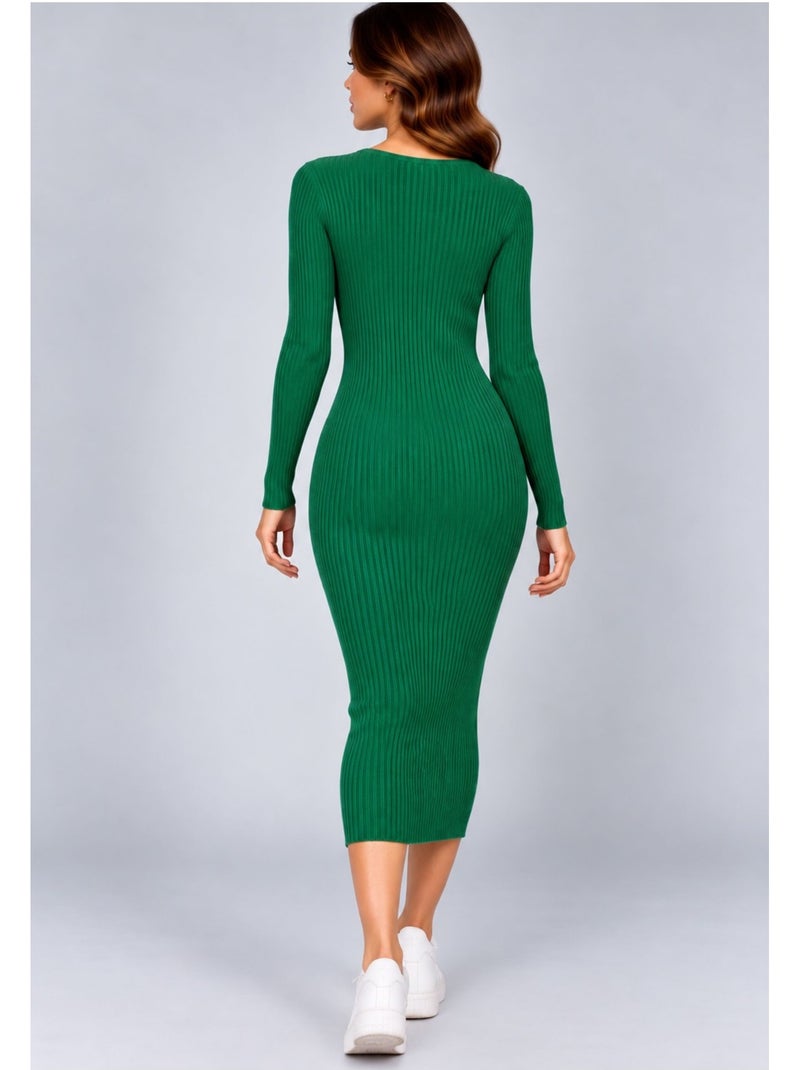 Abito con scollo a v kebello Verde - Kiabi