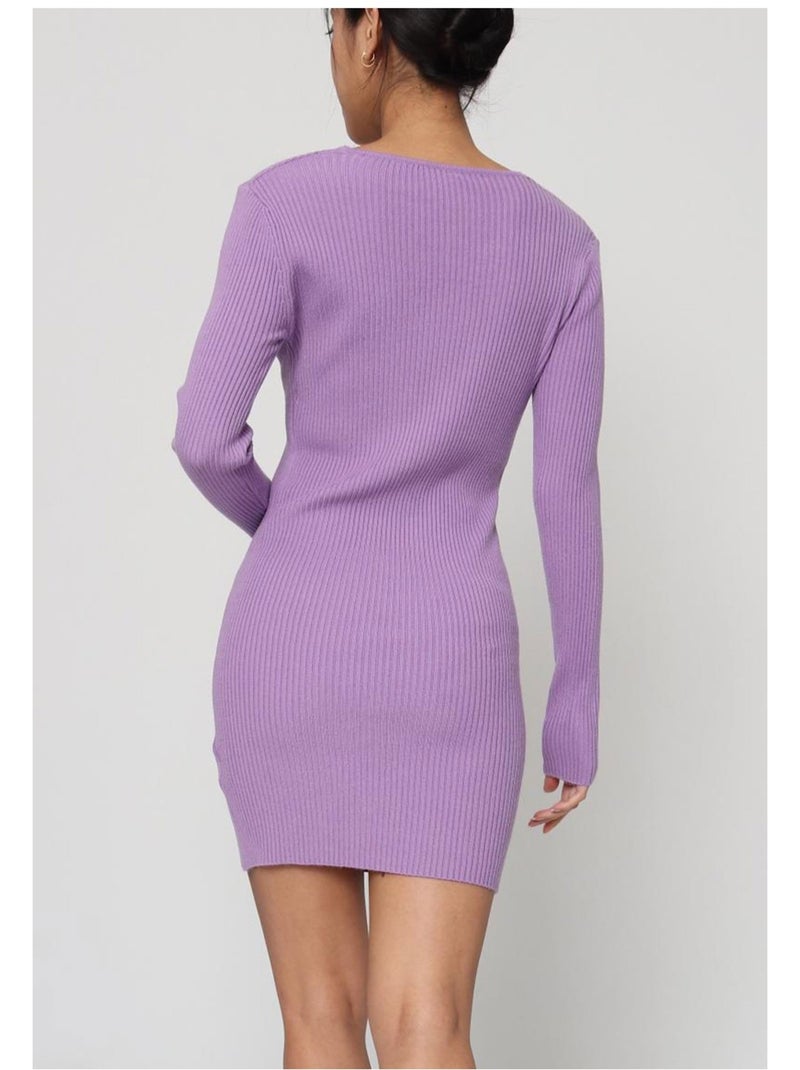 Abito con scollo a V Kebello Viola - Kiabi
