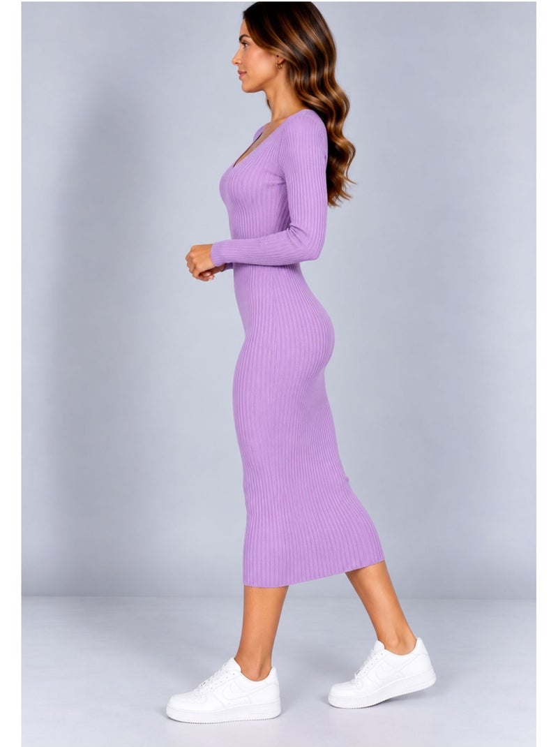 Abito con scollo a v kebello Viola - Kiabi
