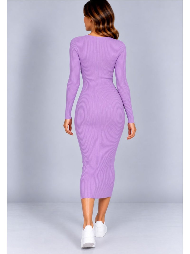 Abito con scollo a v kebello Viola - Kiabi