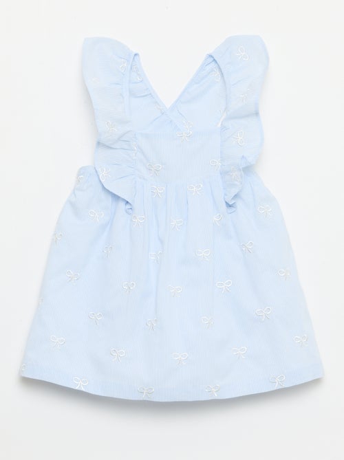 Abito con spalline a volant e ricami - Kiabi