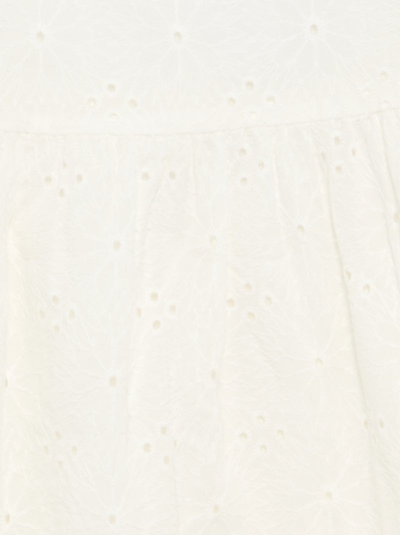 Abito con spalline e ricami sangallo Bianco - Kiabi
