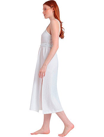 Abito con spalline in stile lino da donna ADMAS