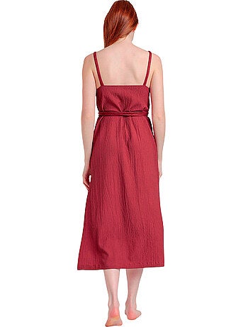 Abito con spalline in stile lino da donna ADMAS