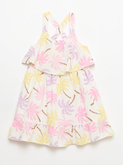 Abito con spalline incrociate + balze a sacchetto - Kiabi