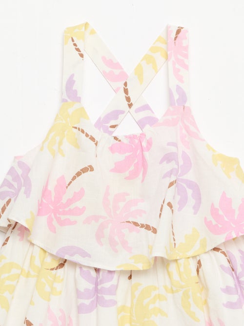 Abito con spalline incrociate + balze a sacchetto - Kiabi