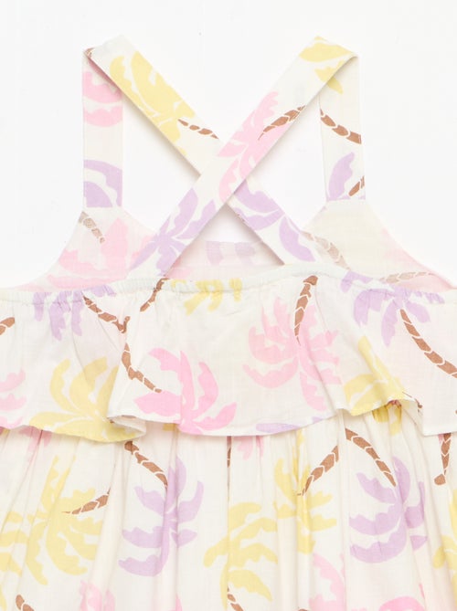 Abito con spalline incrociate + balze a sacchetto - Kiabi