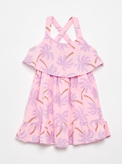 Abito con spalline incrociate + balze a sacchetto - Kiabi