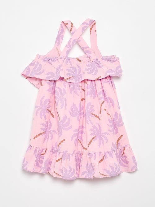 Abito con spalline incrociate + balze a sacchetto - Kiabi