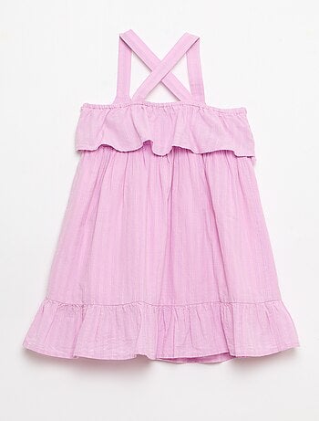 Abito con spalline incrociate + balze a sacchetto