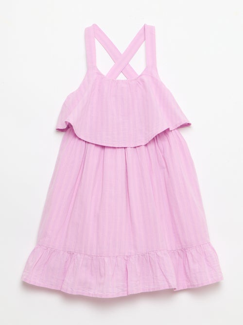 Abito con spalline incrociate + balze a sacchetto - Kiabi