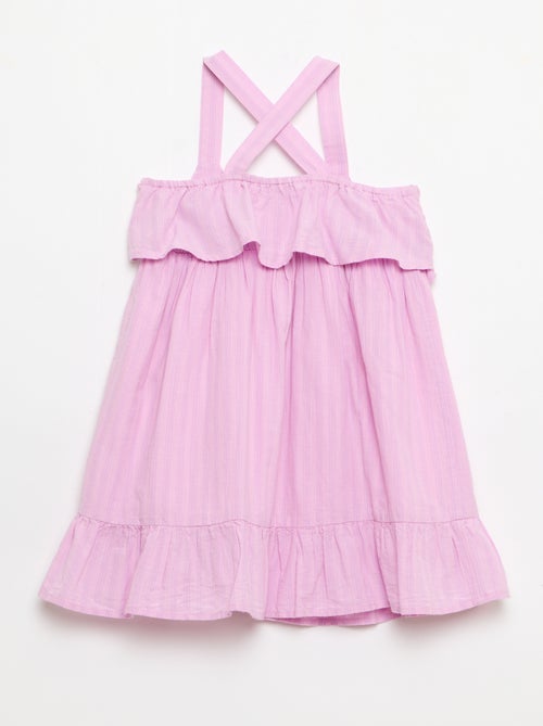 Abito con spalline incrociate + balze a sacchetto - Kiabi