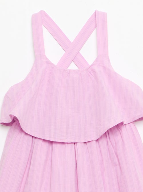 Abito con spalline incrociate + balze a sacchetto - Kiabi