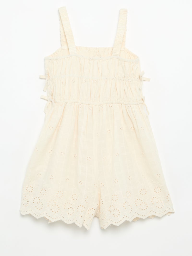 Abito con spalline sottili e ricami all over Bianco - Kiabi