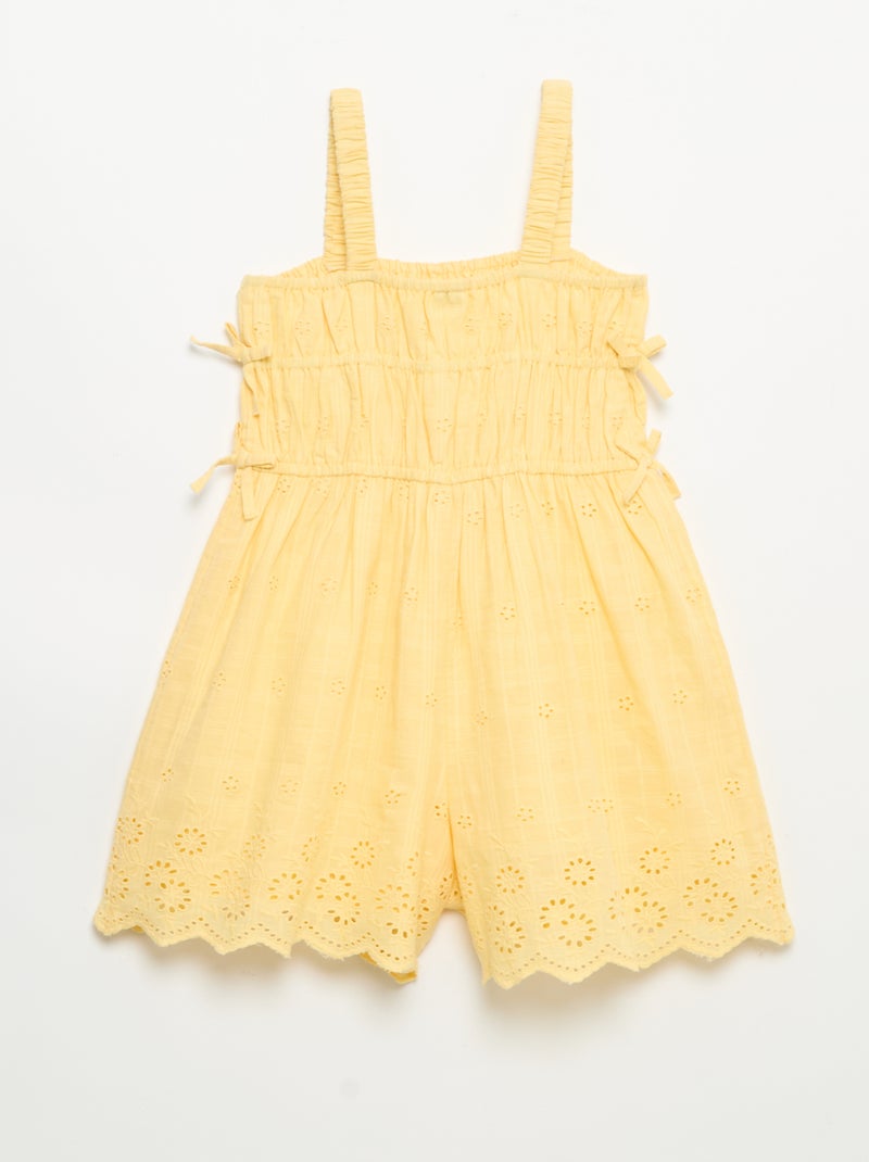Abito con spalline sottili e ricami all over Giallo - Kiabi