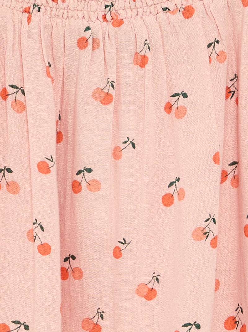 Abito con stampa all-over e spalline sottili Rosa - Kiabi