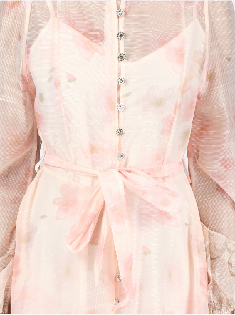 Abito con stampe Crema - Kiabi