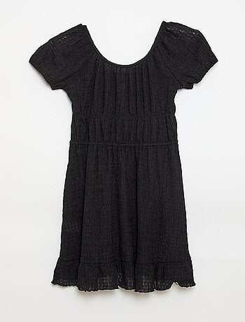 Abito corto a palloncino a maniche corte