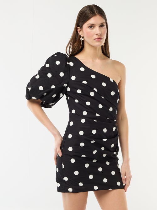 Abito corto con collo asimmetrico - Kiabi