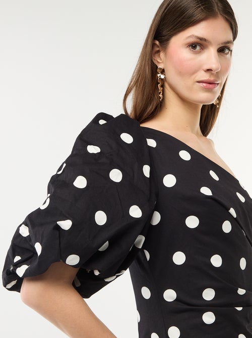 Abito corto con collo asimmetrico - Kiabi