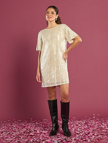Abito corto con paillettes