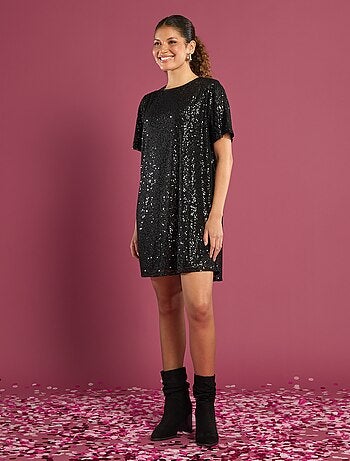 Abito corto con paillettes