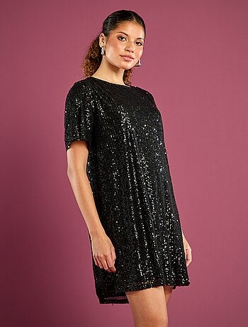Abito corto con paillettes