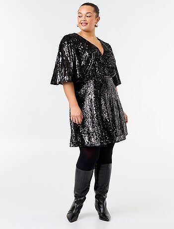 Abito corto con paillettes