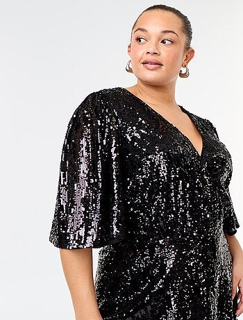 Abito corto con paillettes