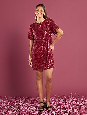 Abito corto con paillettes